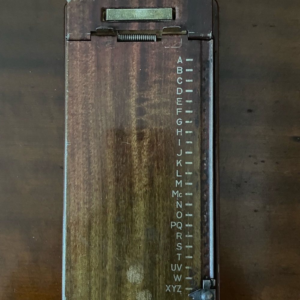 Vintage Metal Bates Address Finder